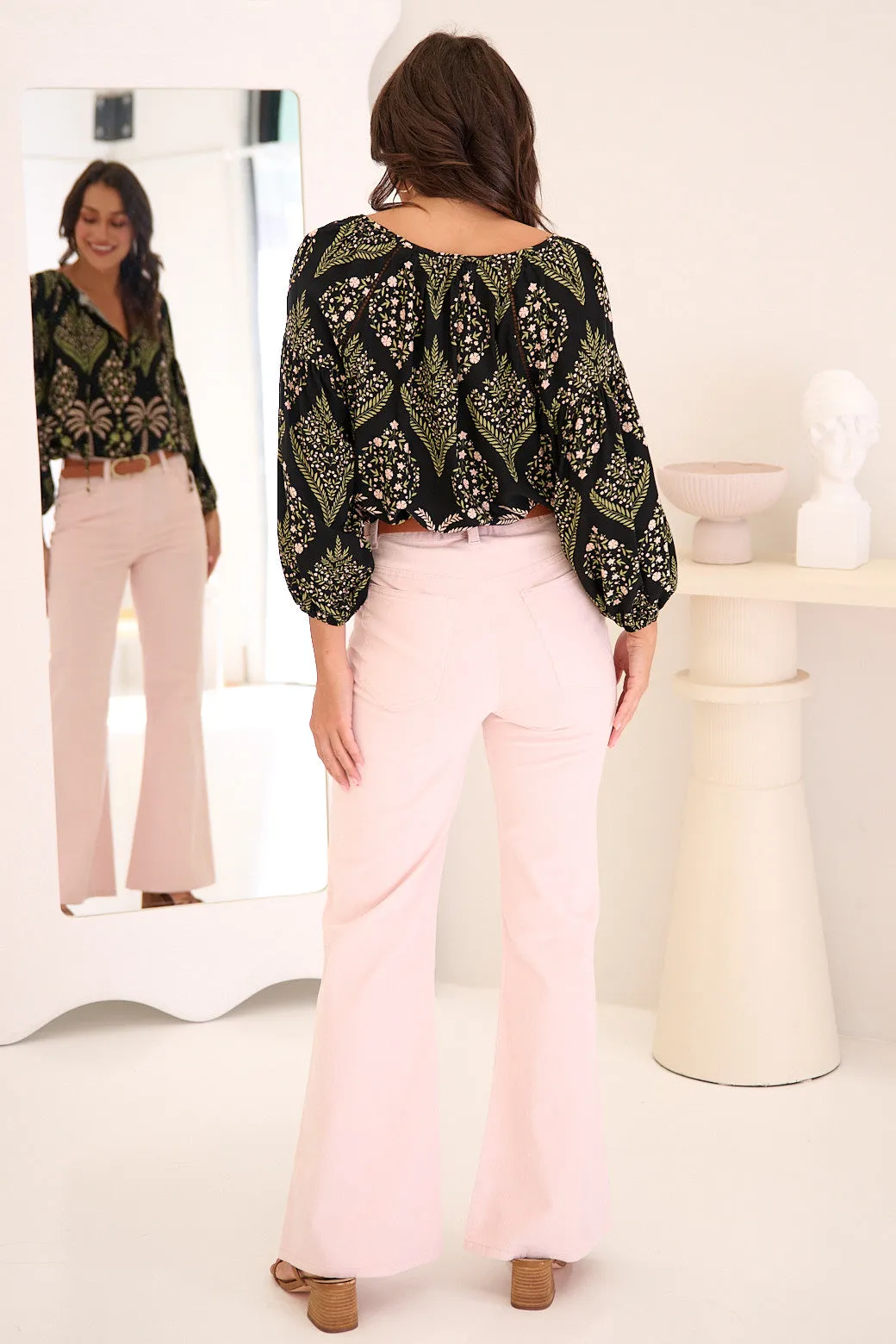 FINAL SALE | Sass Sarah Cord Flare Blush