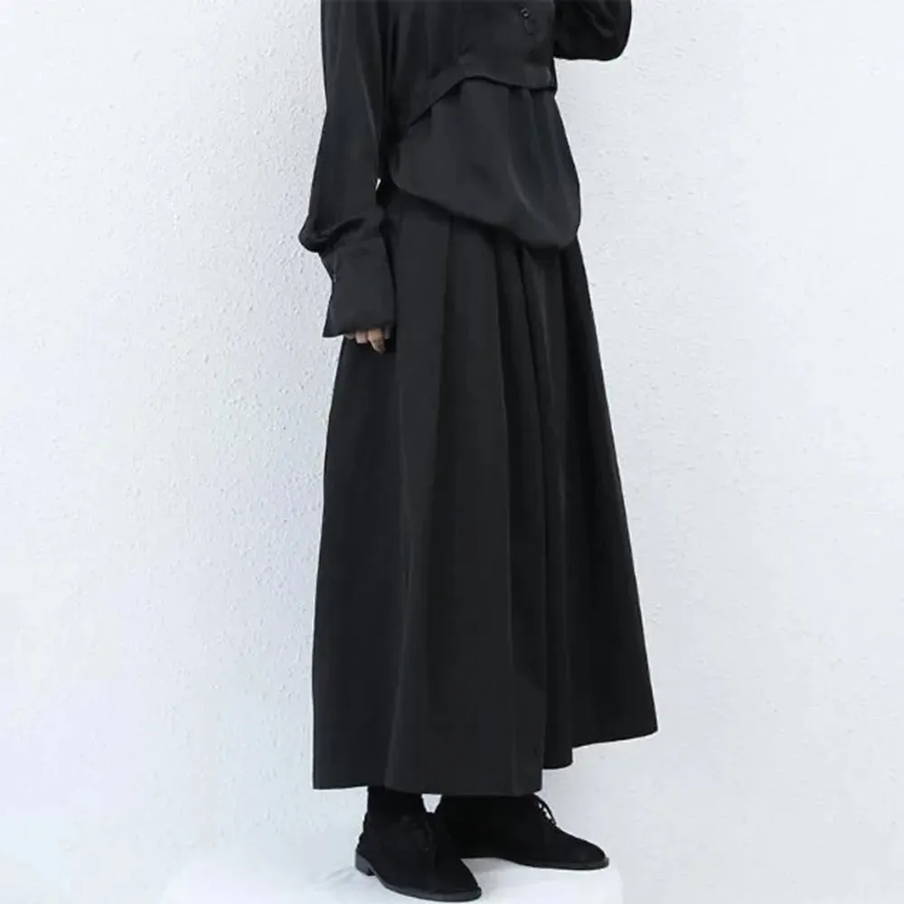 Funki Buys | Skirts | Men's Women's Gothic Wide Leg Pant Skirts