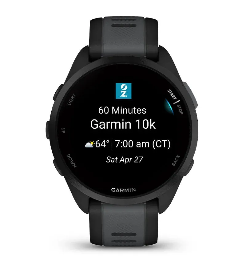 Garmin Forerunner® 165 GPS Smartwatch, Black/Slate Gray