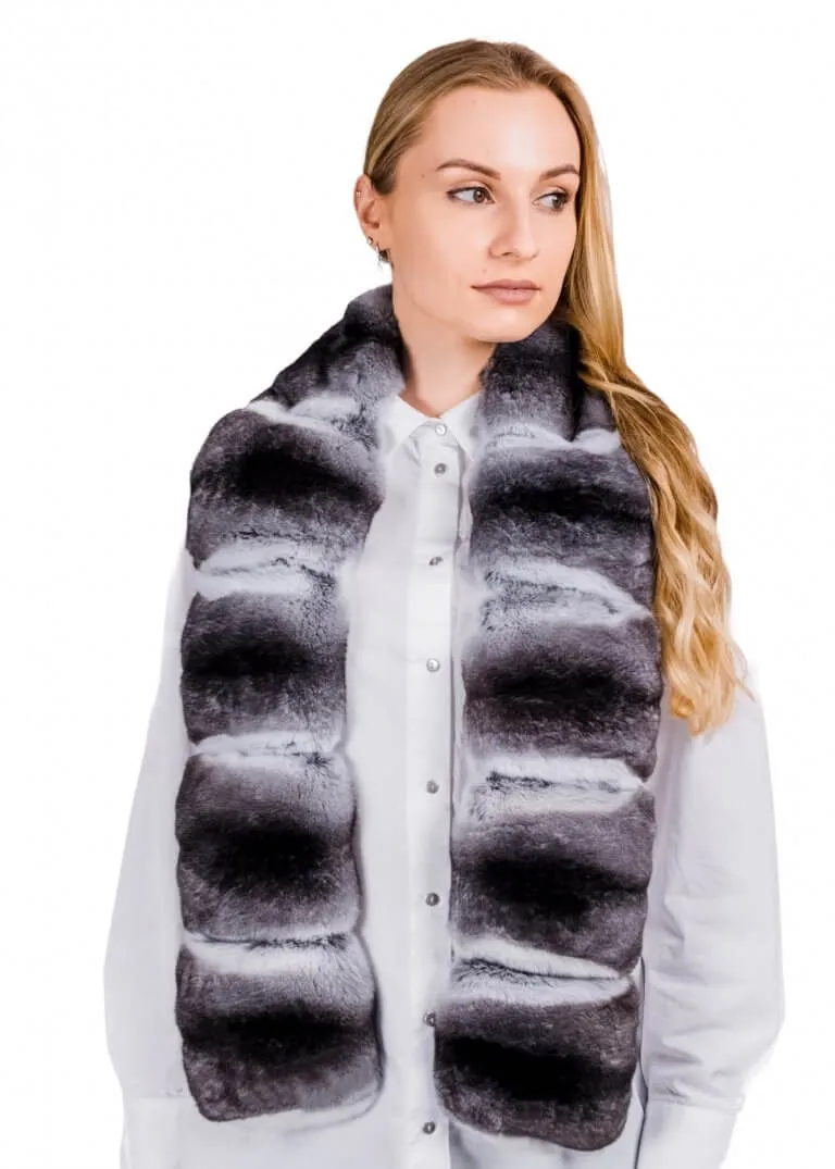 Genuine Chinchilla Fur Scarf