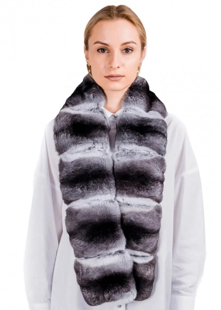 Genuine Chinchilla Fur Scarf