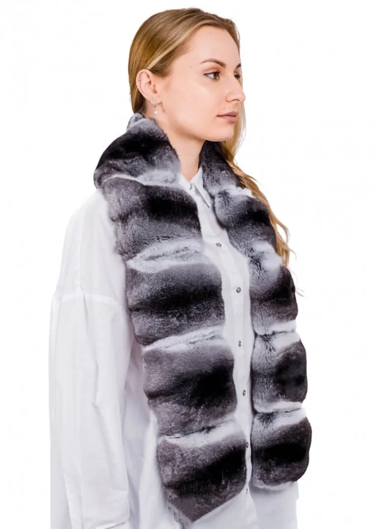 Genuine Chinchilla Fur Scarf