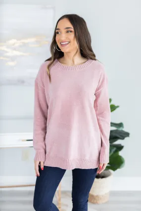 Get Involved Pink Chenille Sweater