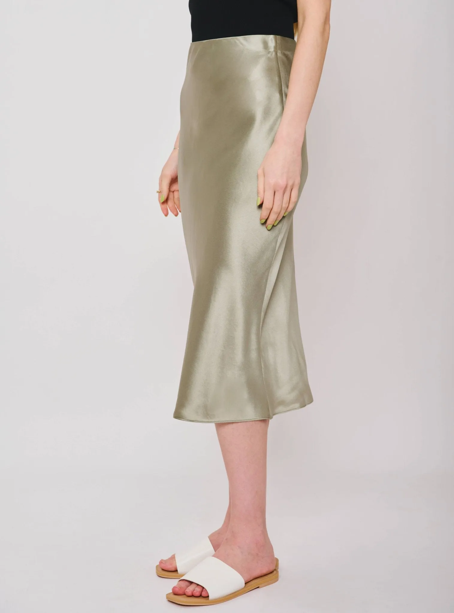 GLITTER B Mid-night midi skirt (Sage)