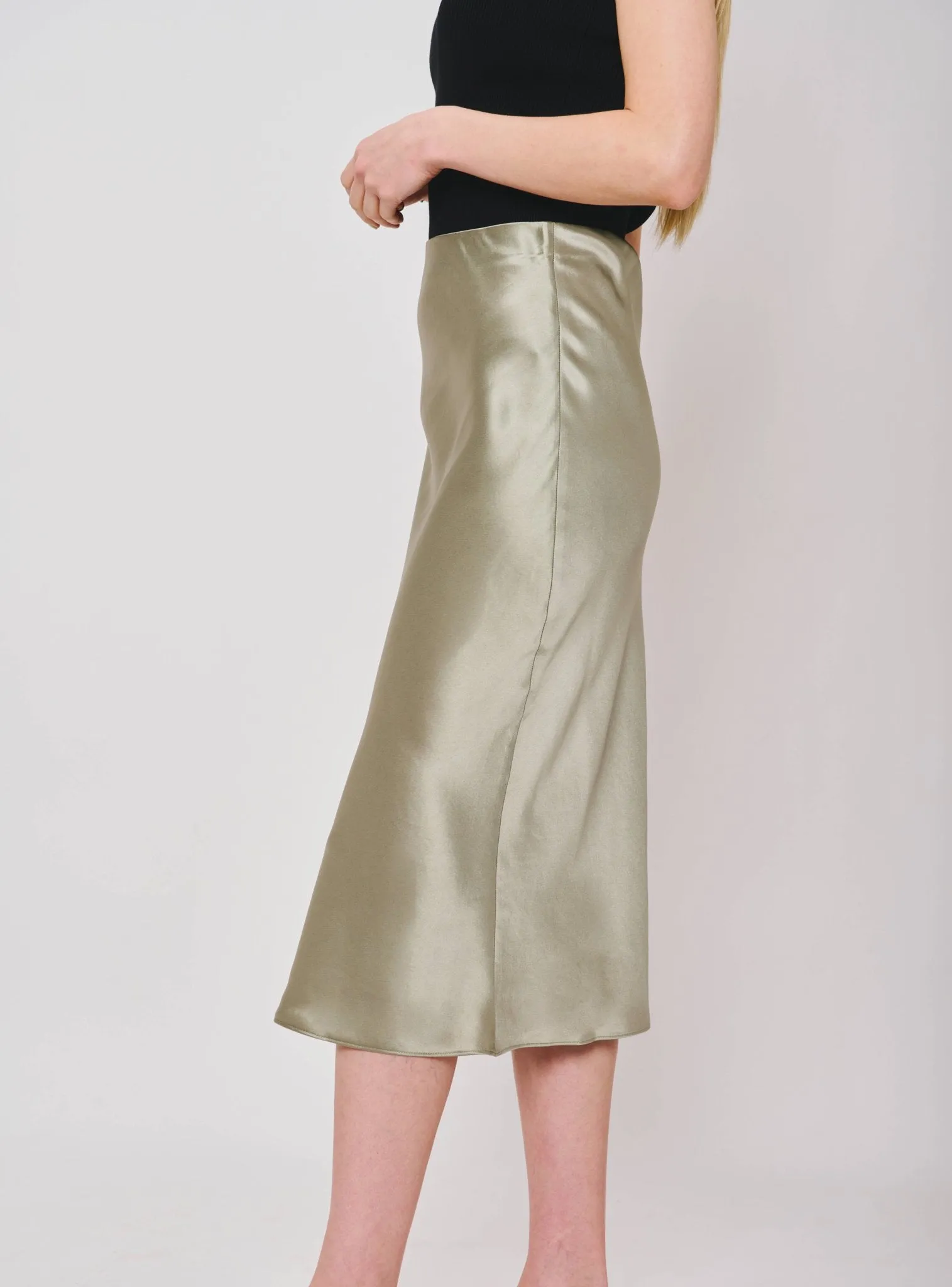 GLITTER B Mid-night midi skirt (Sage)