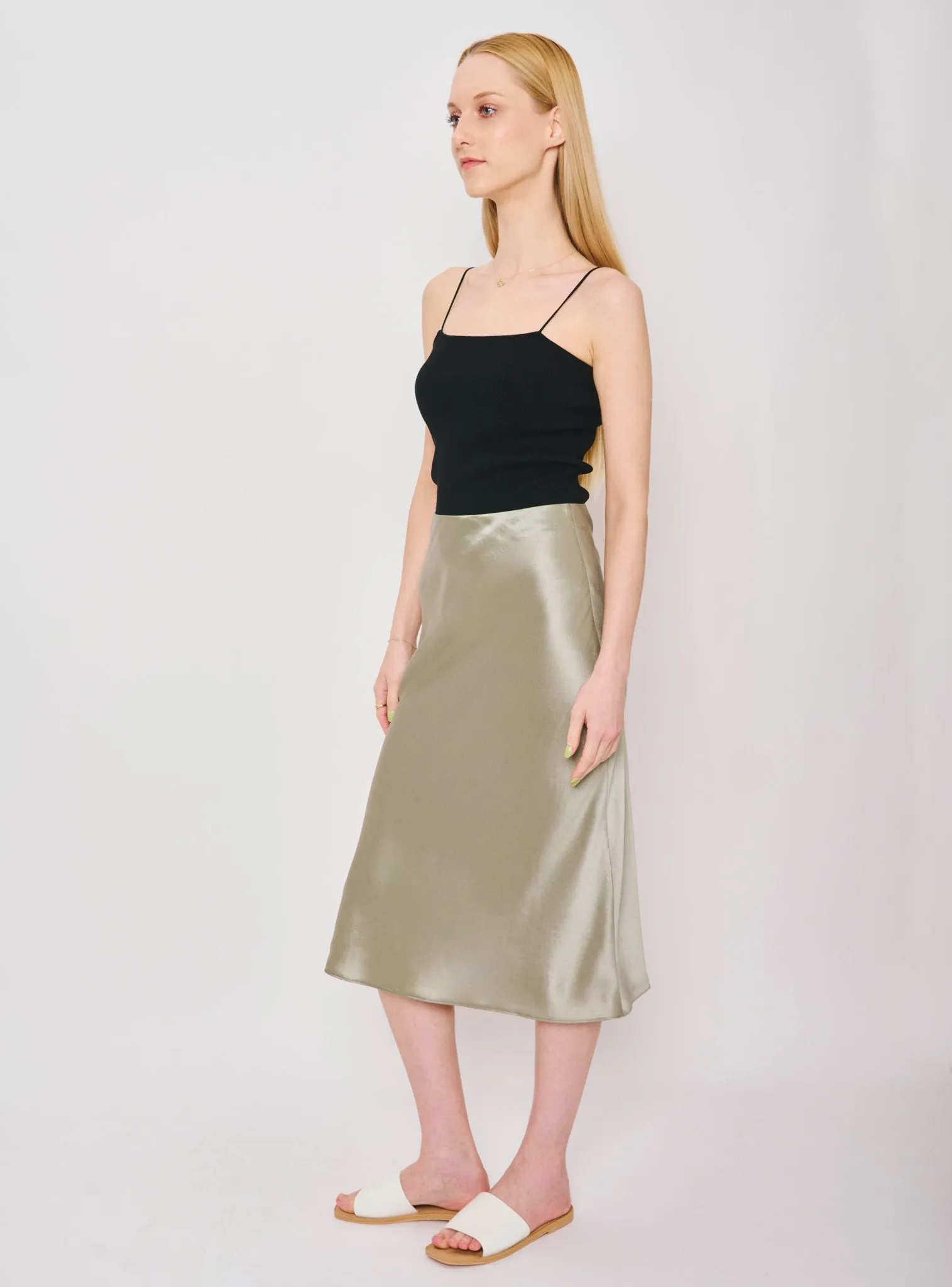 GLITTER B Mid-night midi skirt (Sage)