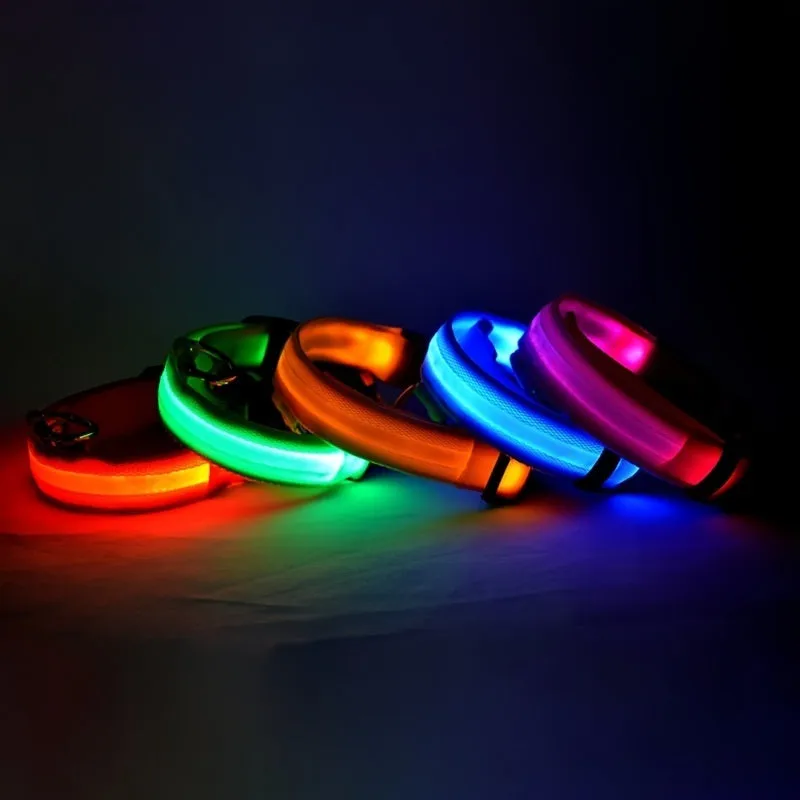 Glow-In-The-Dark Collar LED USB Charging