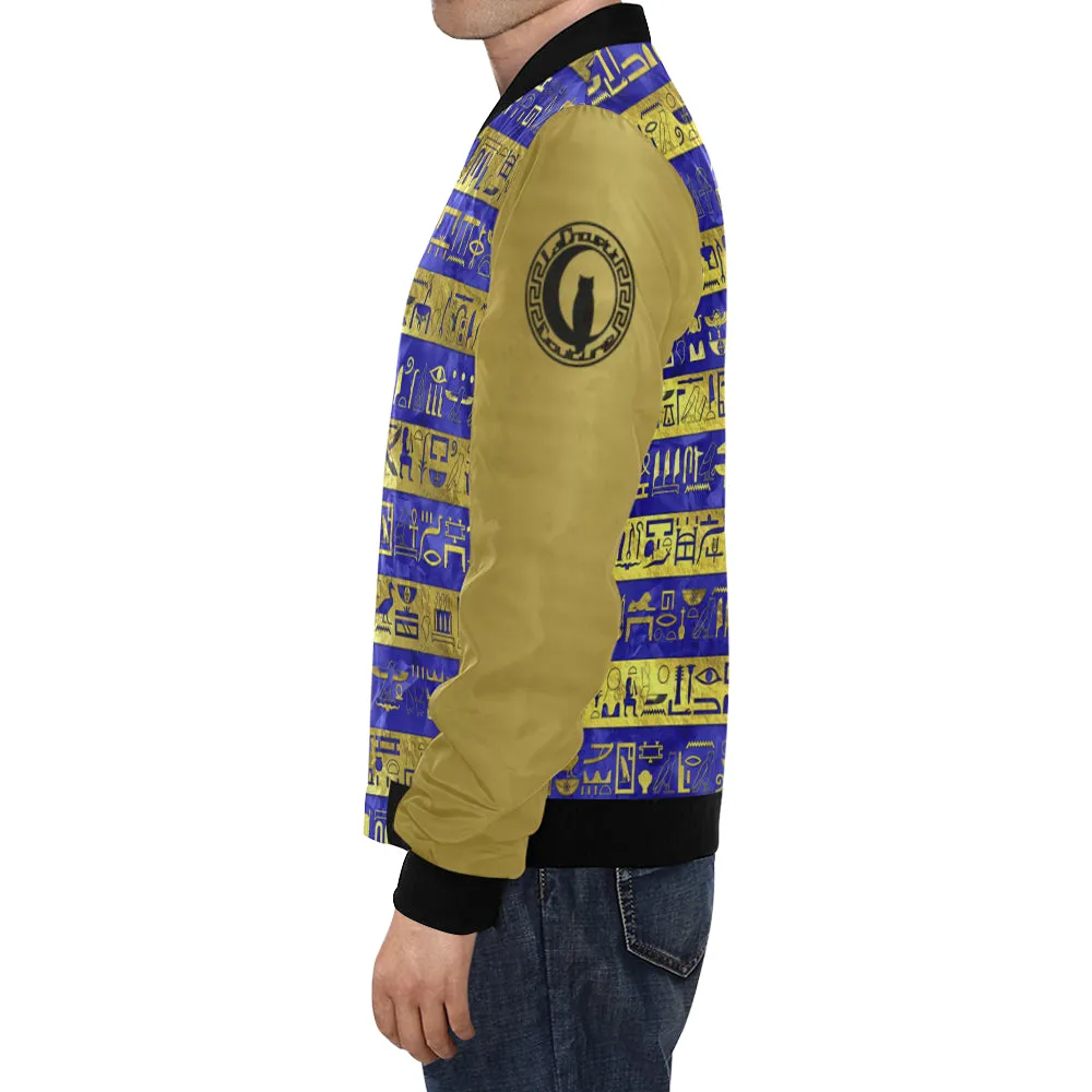 GOLDEN BLUE MDU NTR All Over Print Bomber Jacket for Men