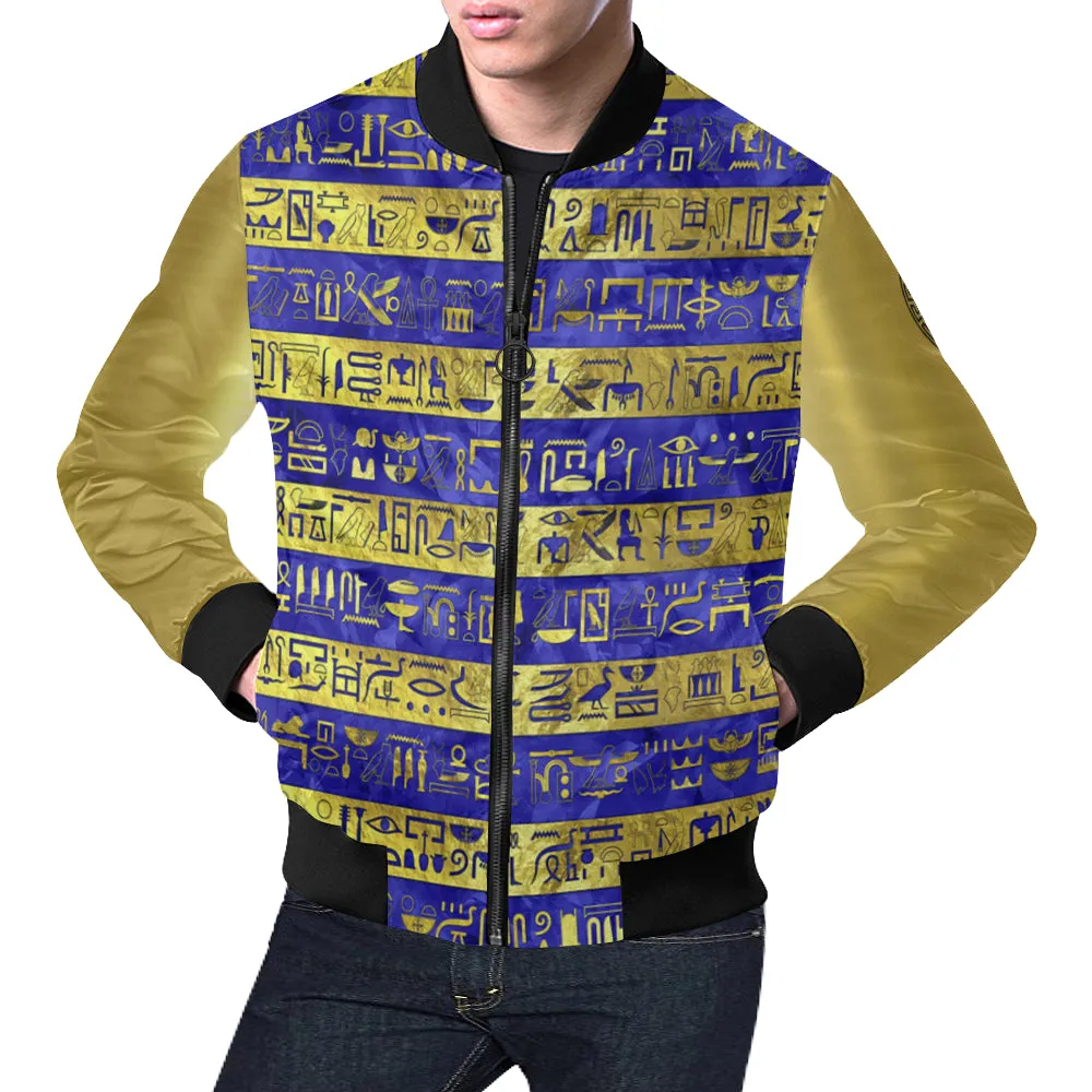 GOLDEN BLUE MDU NTR All Over Print Bomber Jacket for Men