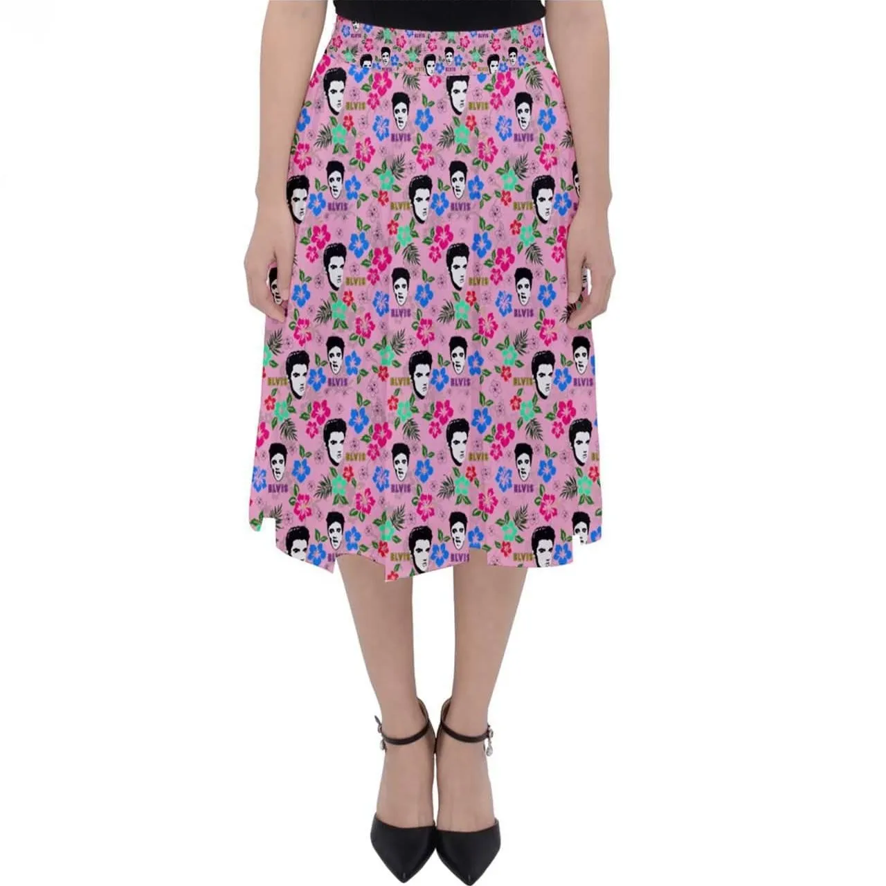 Hawaii Elvis Classic Midi Skirt