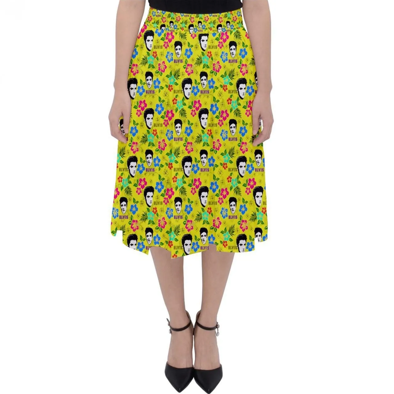 Hawaii Elvis Classic Midi Skirt