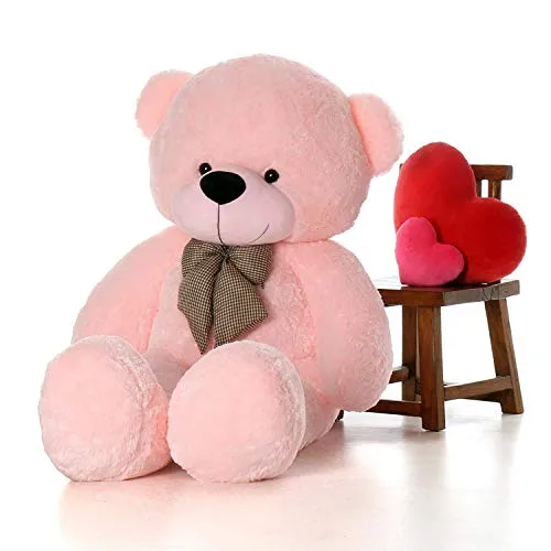 HUG 'n' FEEL SOFT TOYS Teddy Bear 4 feet, Soft Toy, Teddy Bear 4 feet for Girls, Soft Toys for Kids, Birthday Gift for Girls,Wife,Girlfriend,HusbandPlush & Stuffed Toys (Pink, 4 feet)