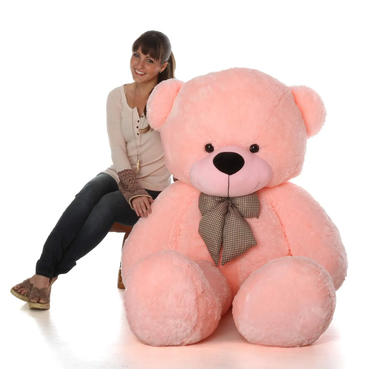 HUG 'n' FEEL SOFT TOYS Teddy Bear 6 Feet|Soft Toy|Teddy Bear 6 Feet for Girls|Soft Toys for Kids|Birthday Gift for Girls|Wife|Girlfriend|Husband|Gift Items Toy|Plush & Stuffed Toys (6 Feet|Pink)