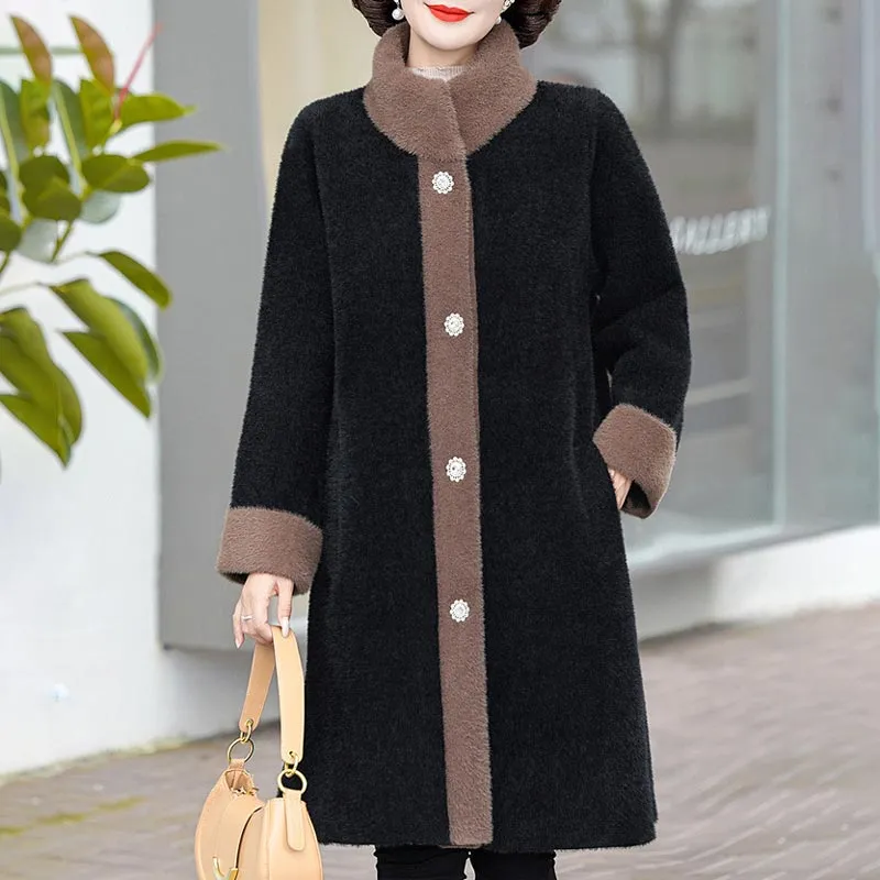 Ideal Gift! Women’s Noble Elegant Mid-length Coat