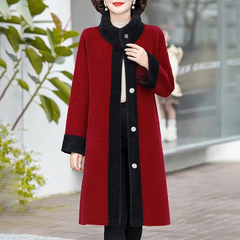 Ideal Gift! Women’s Noble Elegant Mid-length Coat