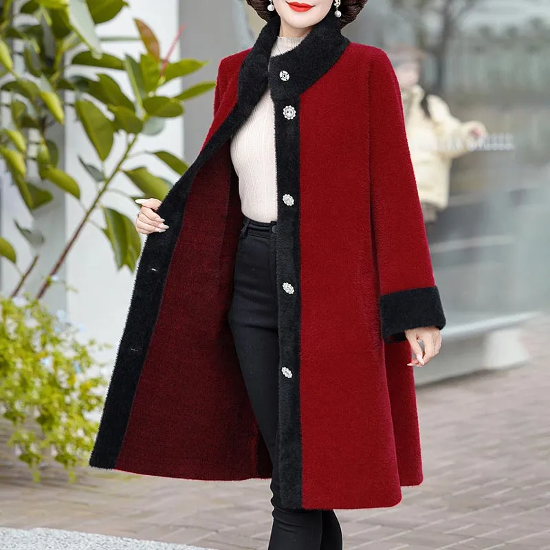 Ideal Gift! Women’s Noble Elegant Mid-length Coat