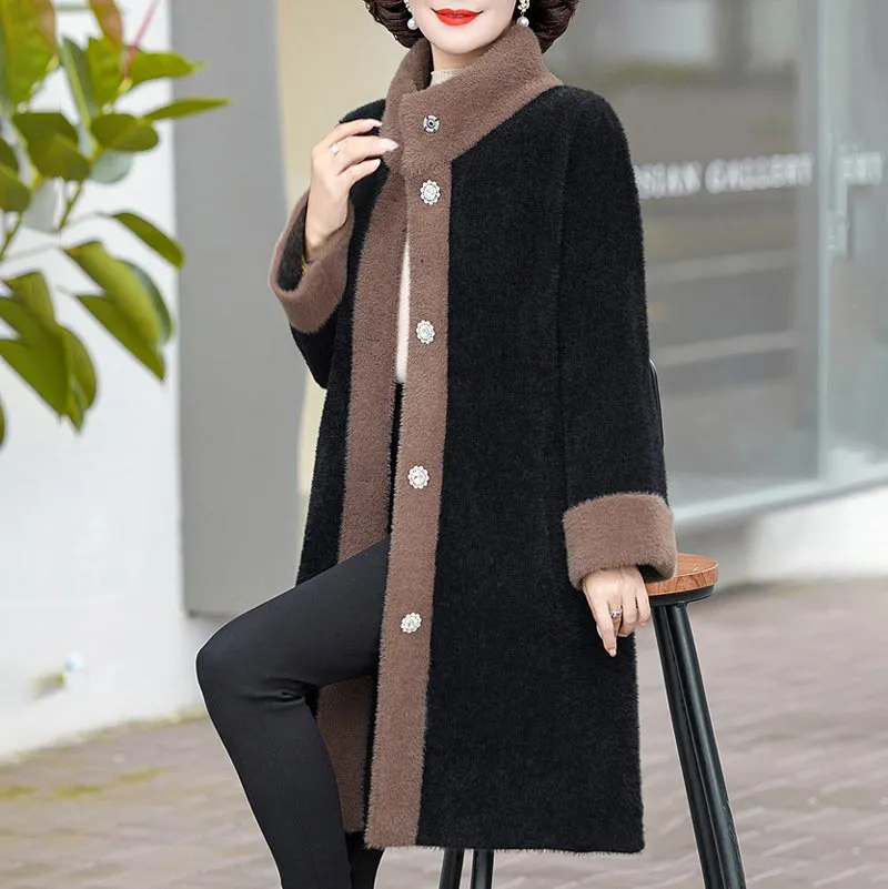 Ideal Gift! Women’s Noble Elegant Mid-length Coat