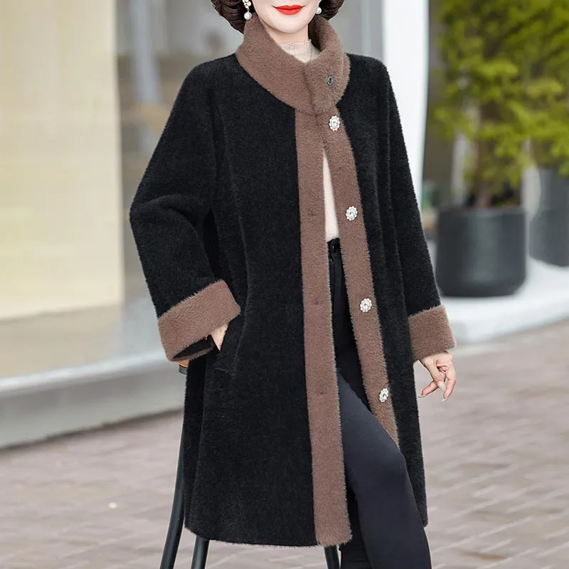 Ideal Gift! Women’s Noble Elegant Mid-length Coat