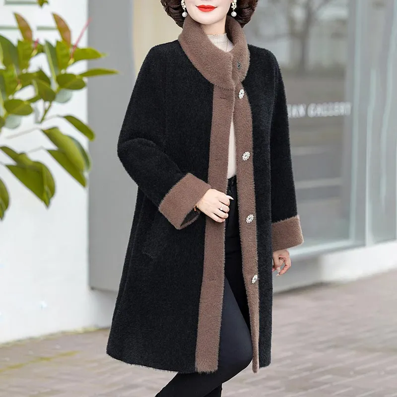 Ideal Gift! Women’s Noble Elegant Mid-length Coat