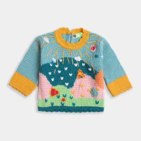 Infant Girls Knitted Sweater -Multi