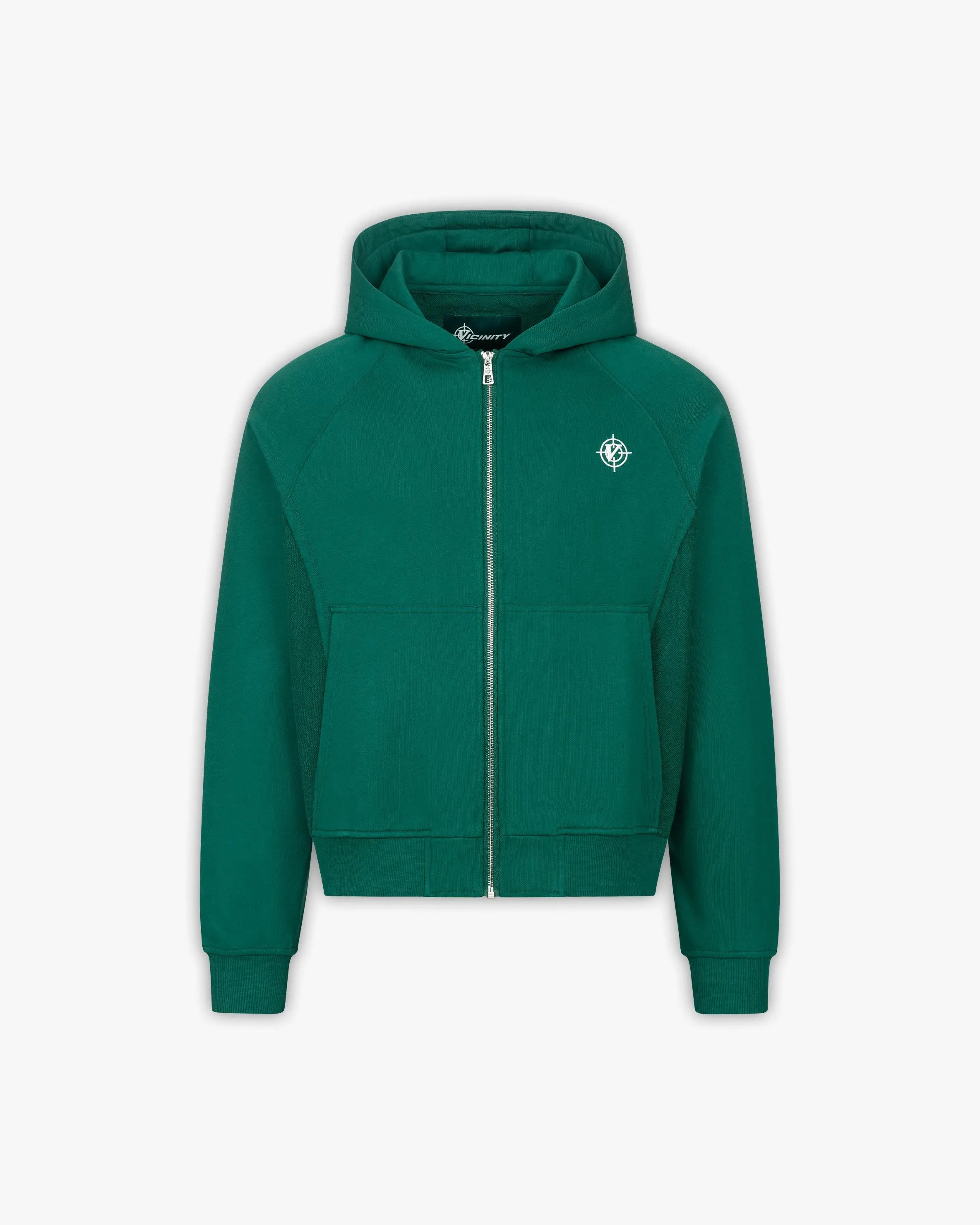 INSIDE OUT ZIP HOODIE FORREST GREEN