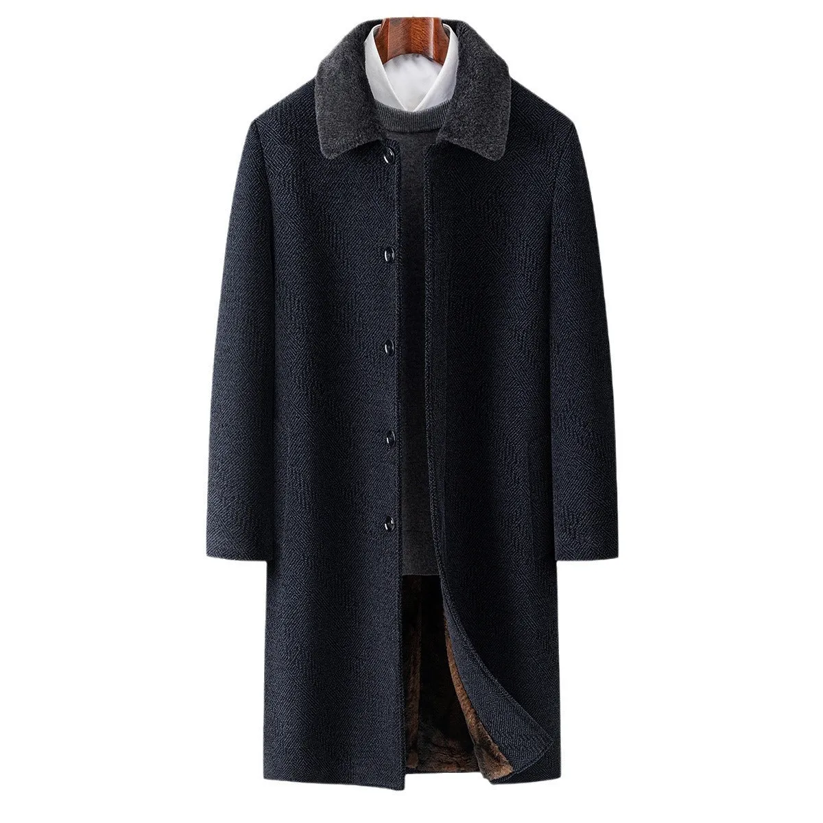 INSTOCK-Chenille mid-length men's coat