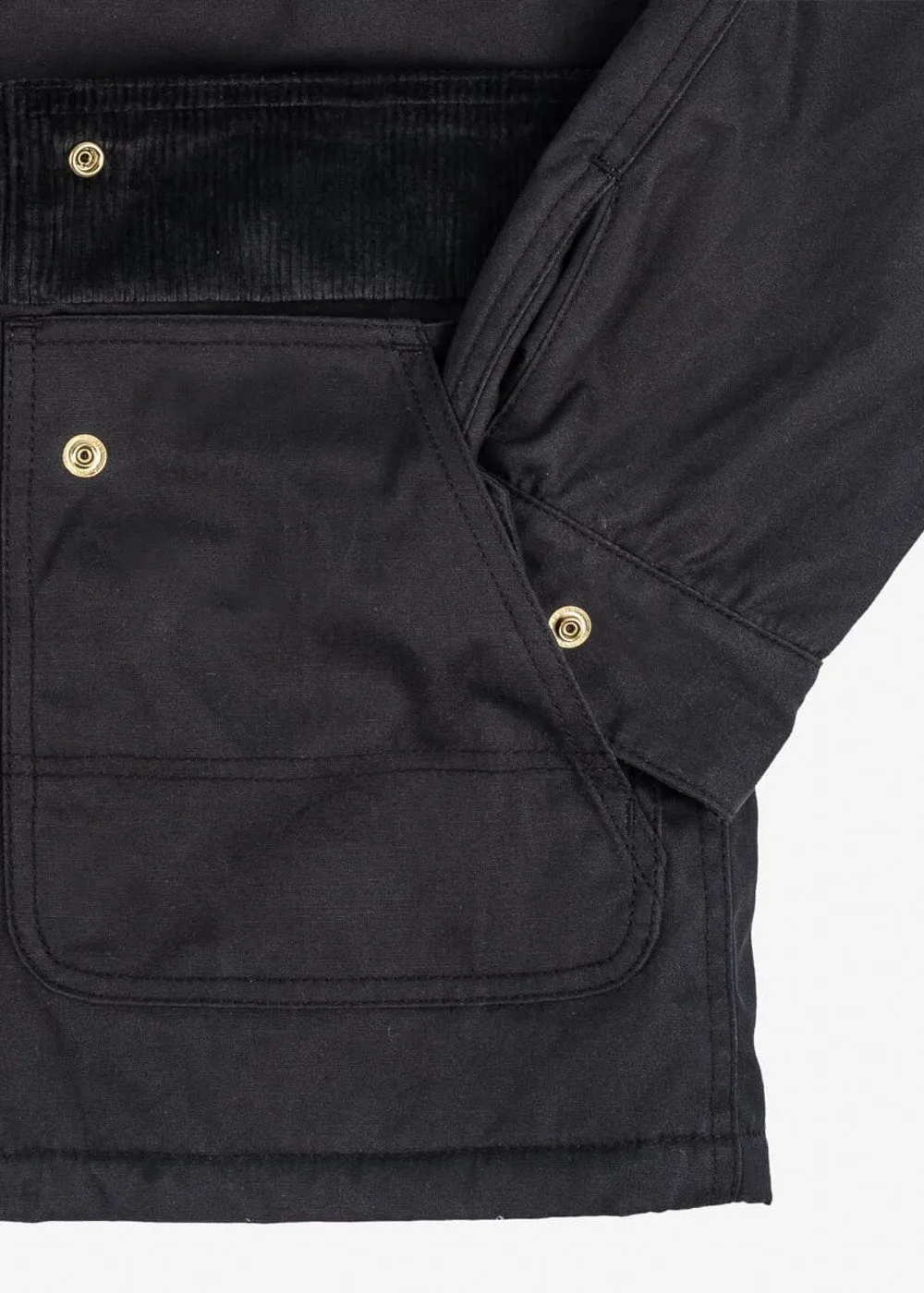 Iron heart 7oz Cotton Oiled Chore Jacket Black