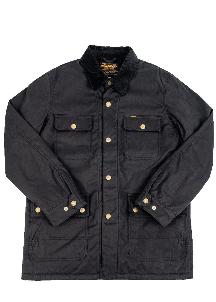 Iron heart 7oz Cotton Oiled Chore Jacket Black