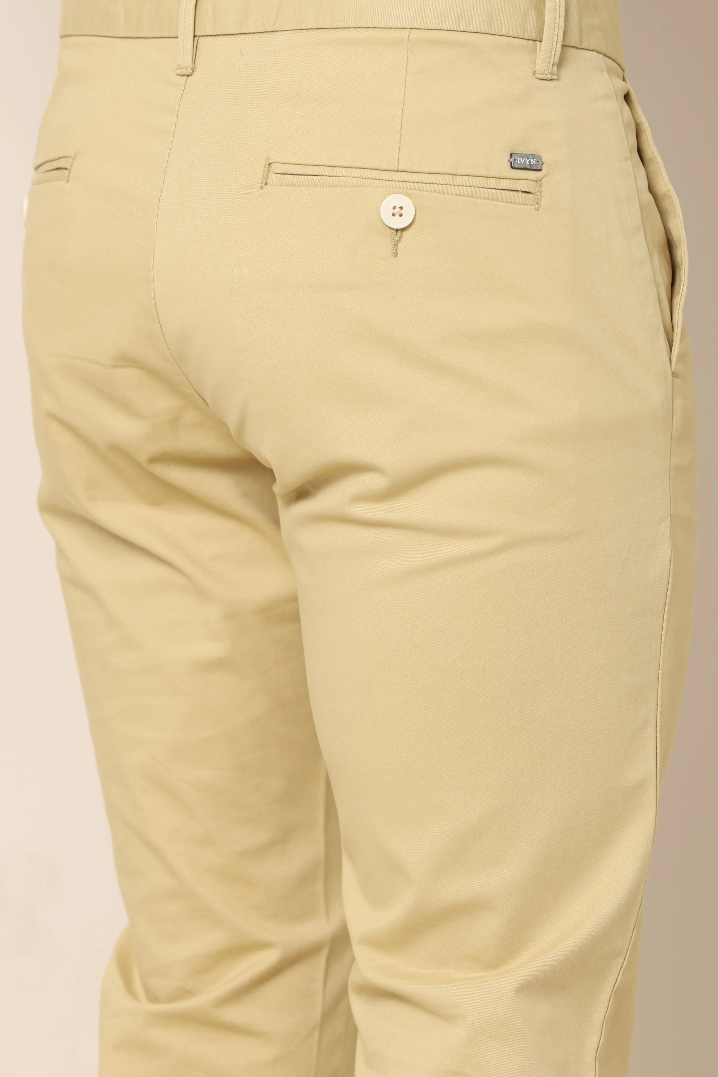 Ivyn Classic Beige Cotton Chinos