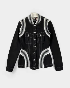 Jean Paul Gaultier Black & White Denim Jacket 1990's