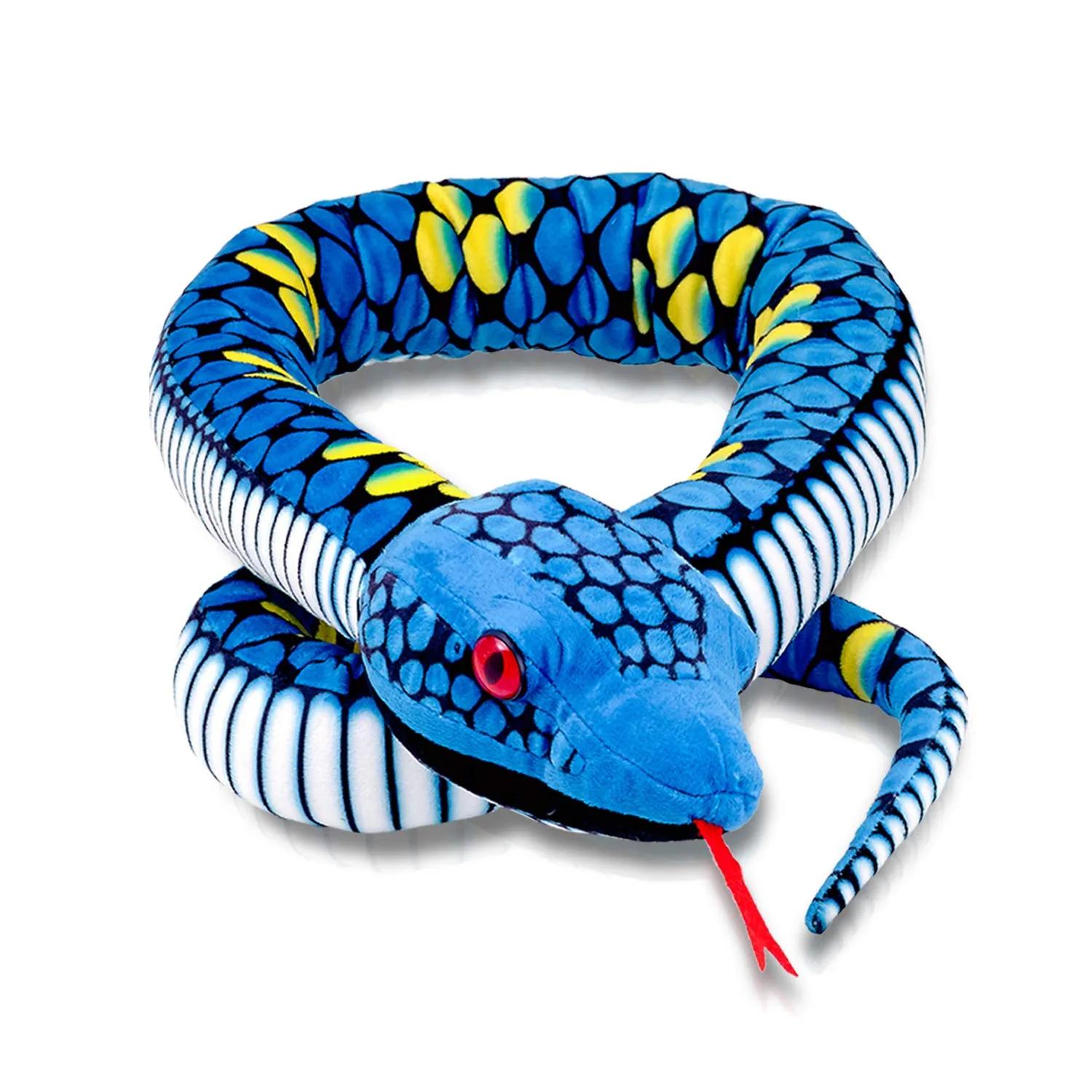 Kicko Plush Snake with Diamond Pattern - 1 Piece Assorted Colors - 70 Inch - Giant Stuffed