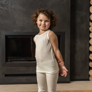 Kids' Merino Tank Top & Bottom 2-Piece Natural