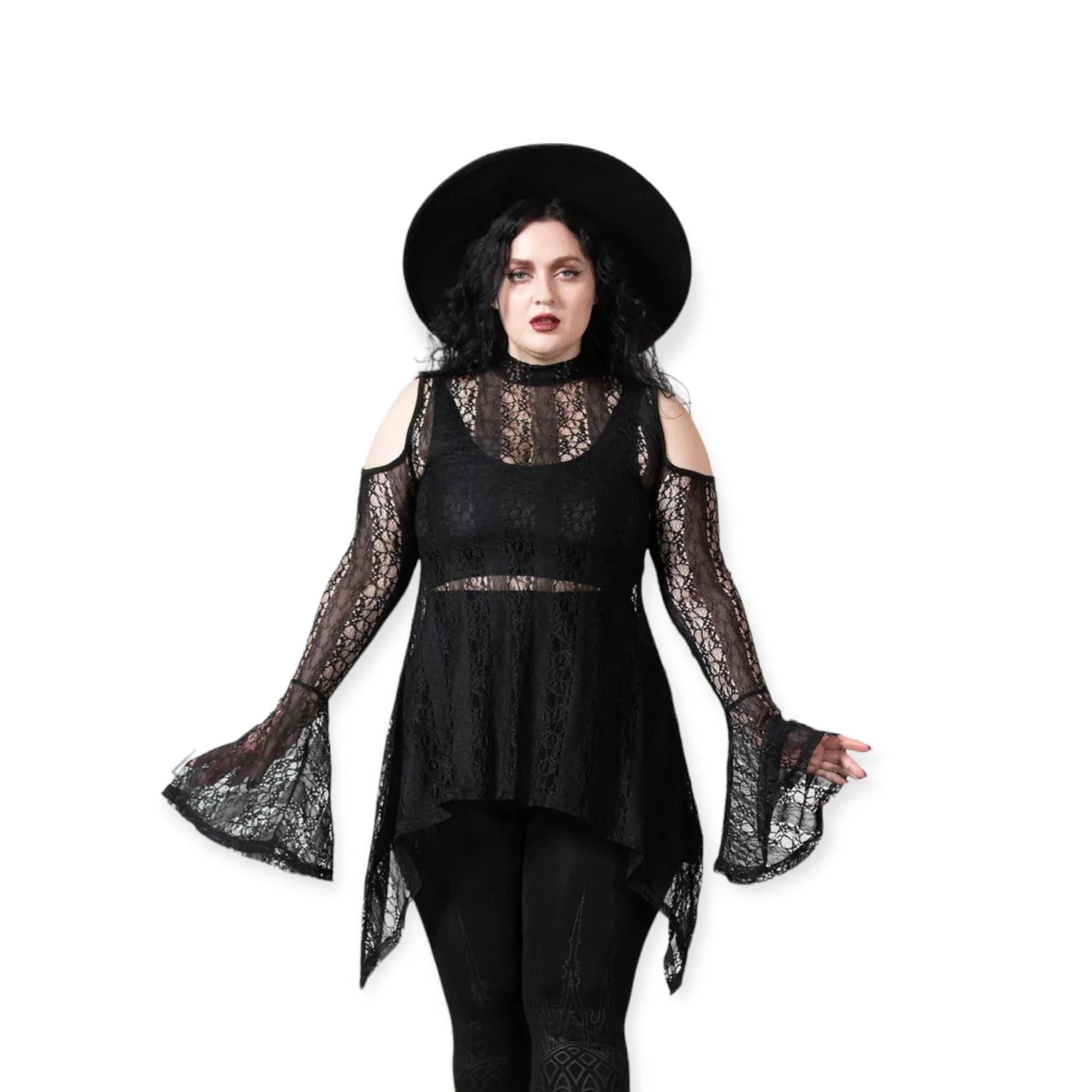 Killstar Long Sleeve Lace Top