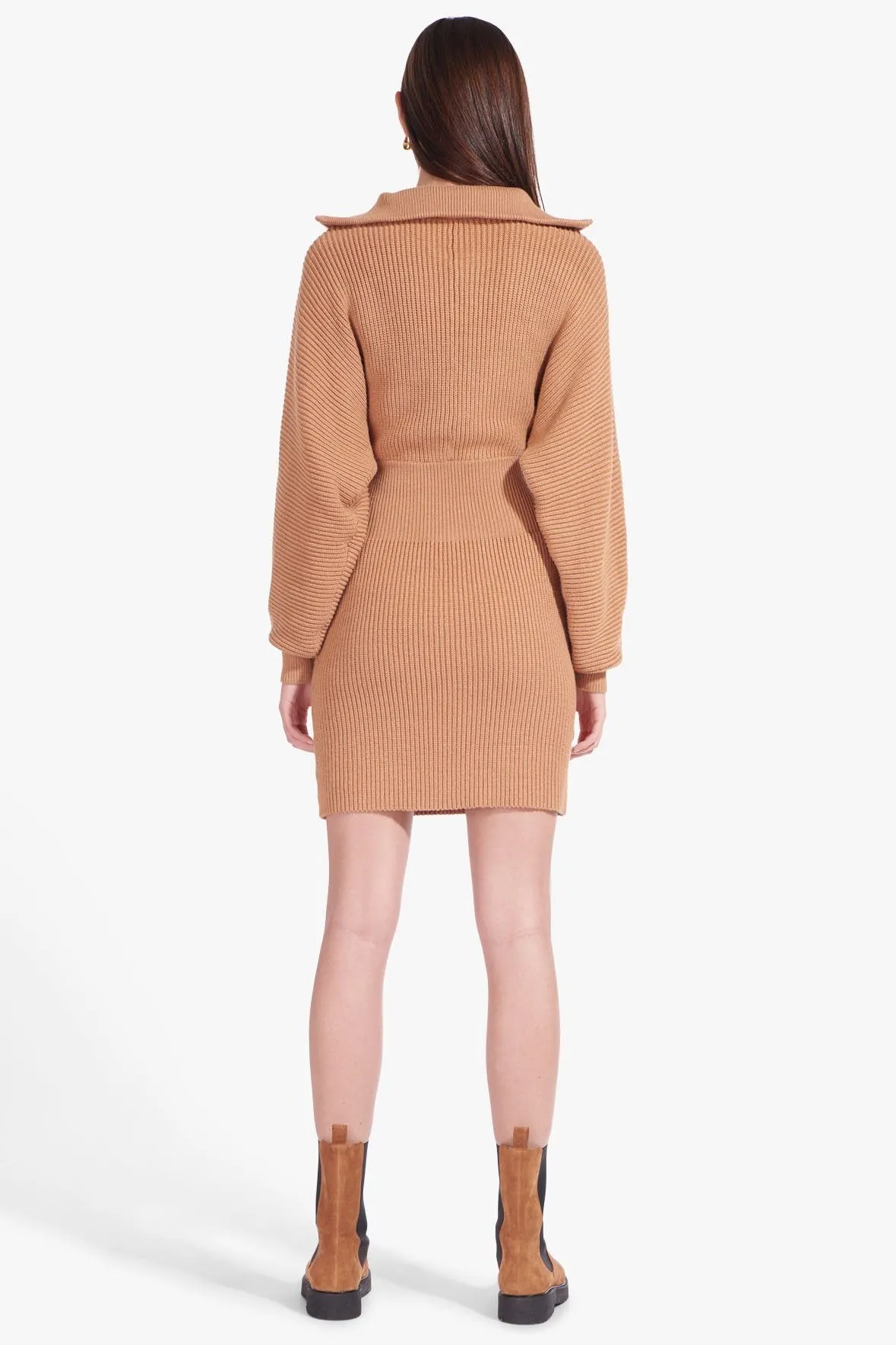 KIRBY SWEATER DRESS | CAMEL