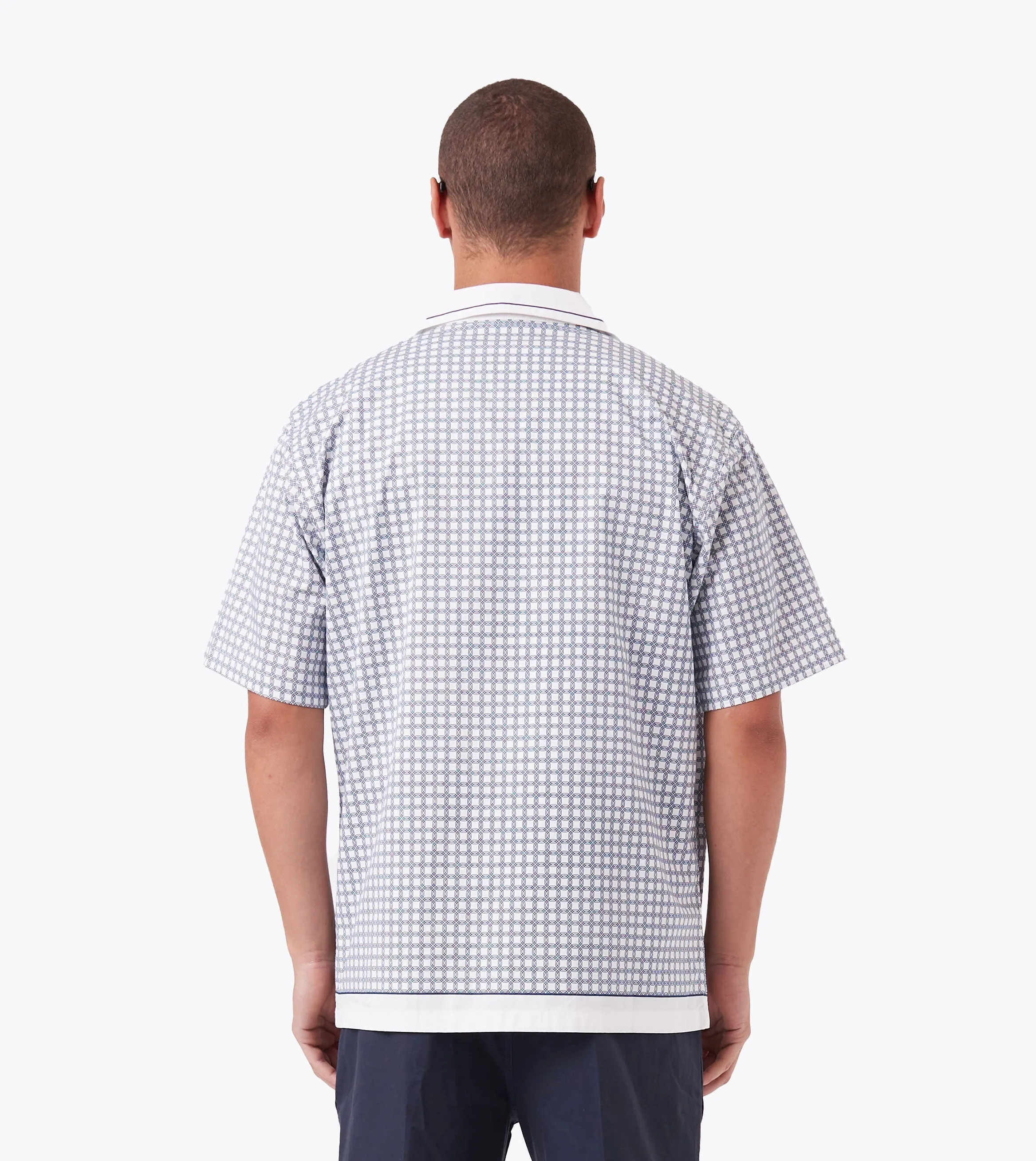 Link-Up SS Holiday Shirt Vintage White/Navy