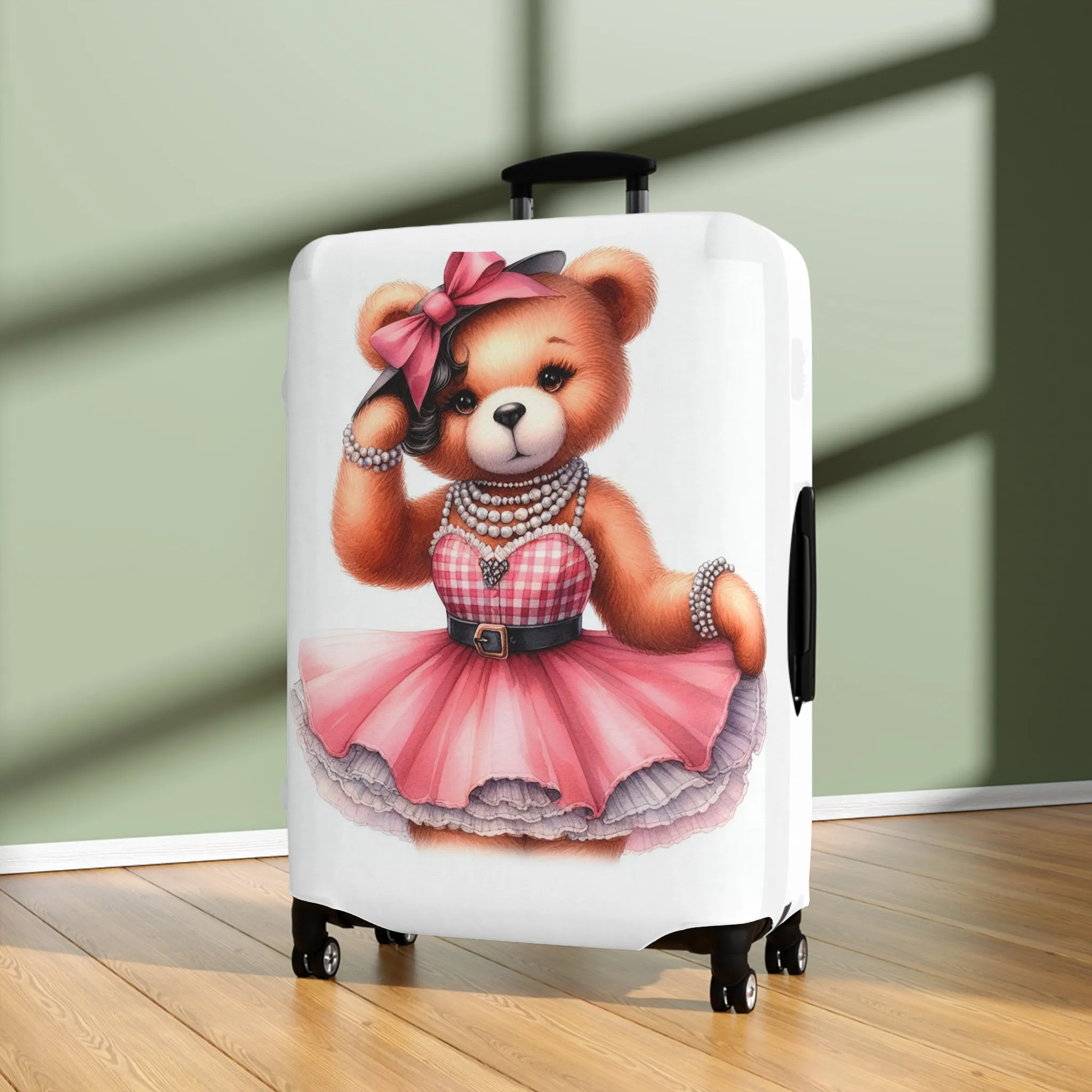 Luggage Cover, Rockabilly, Teddy Bear, awd-4033