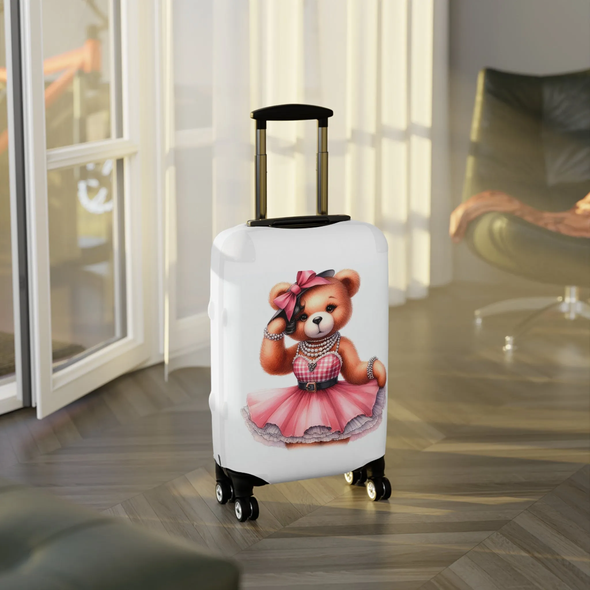 Luggage Cover, Rockabilly, Teddy Bear, awd-4033