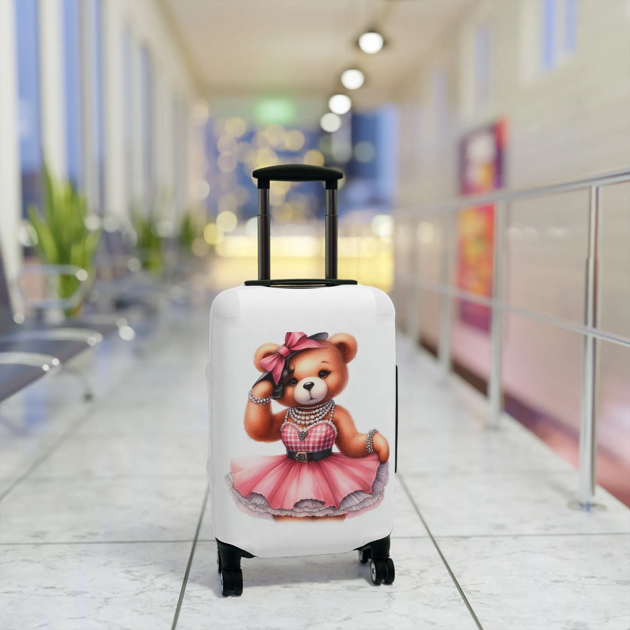 Luggage Cover, Rockabilly, Teddy Bear, awd-4033