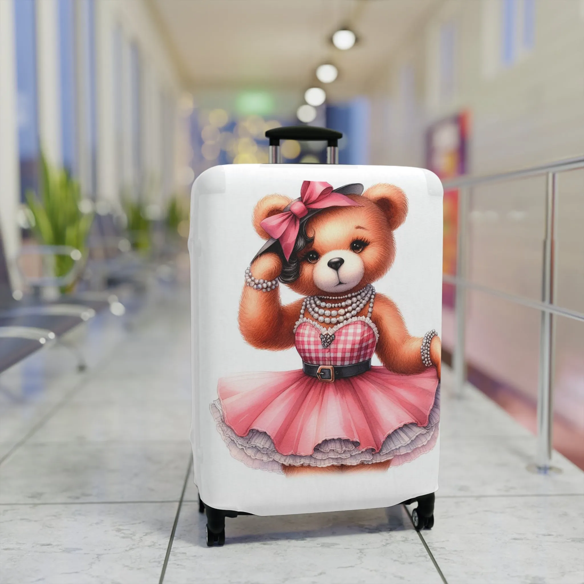 Luggage Cover, Rockabilly, Teddy Bear, awd-4033