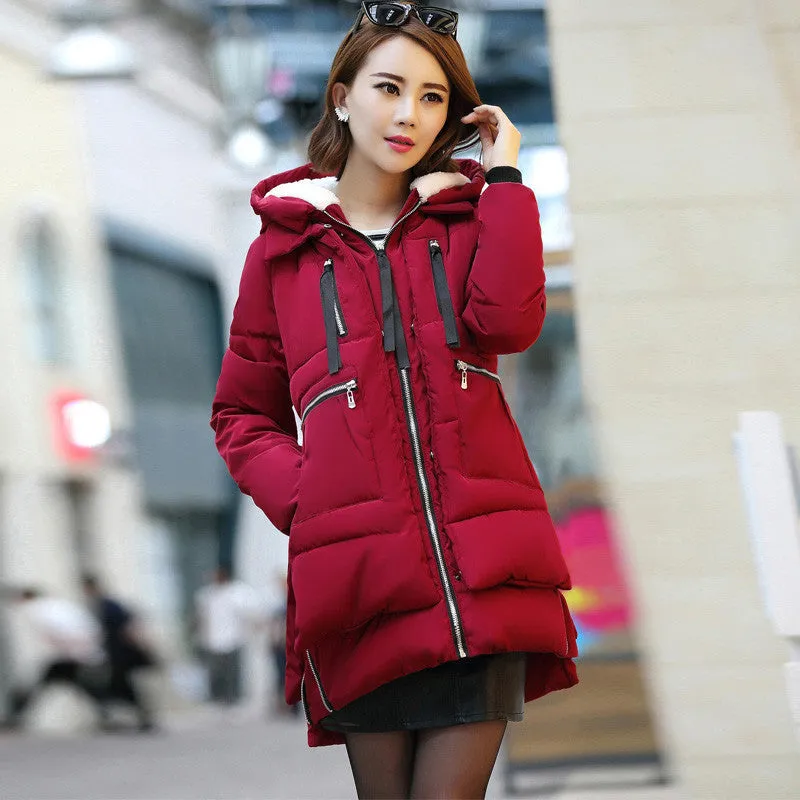 M-5XL Winter Women Parkas Coats Female Jacket Plus Size Thickening Wadded Casual Loose Pregnant Women Thick Coat Outwear