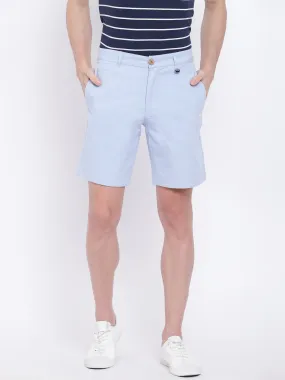 Men Casual Printed Blue Chinos Shorts