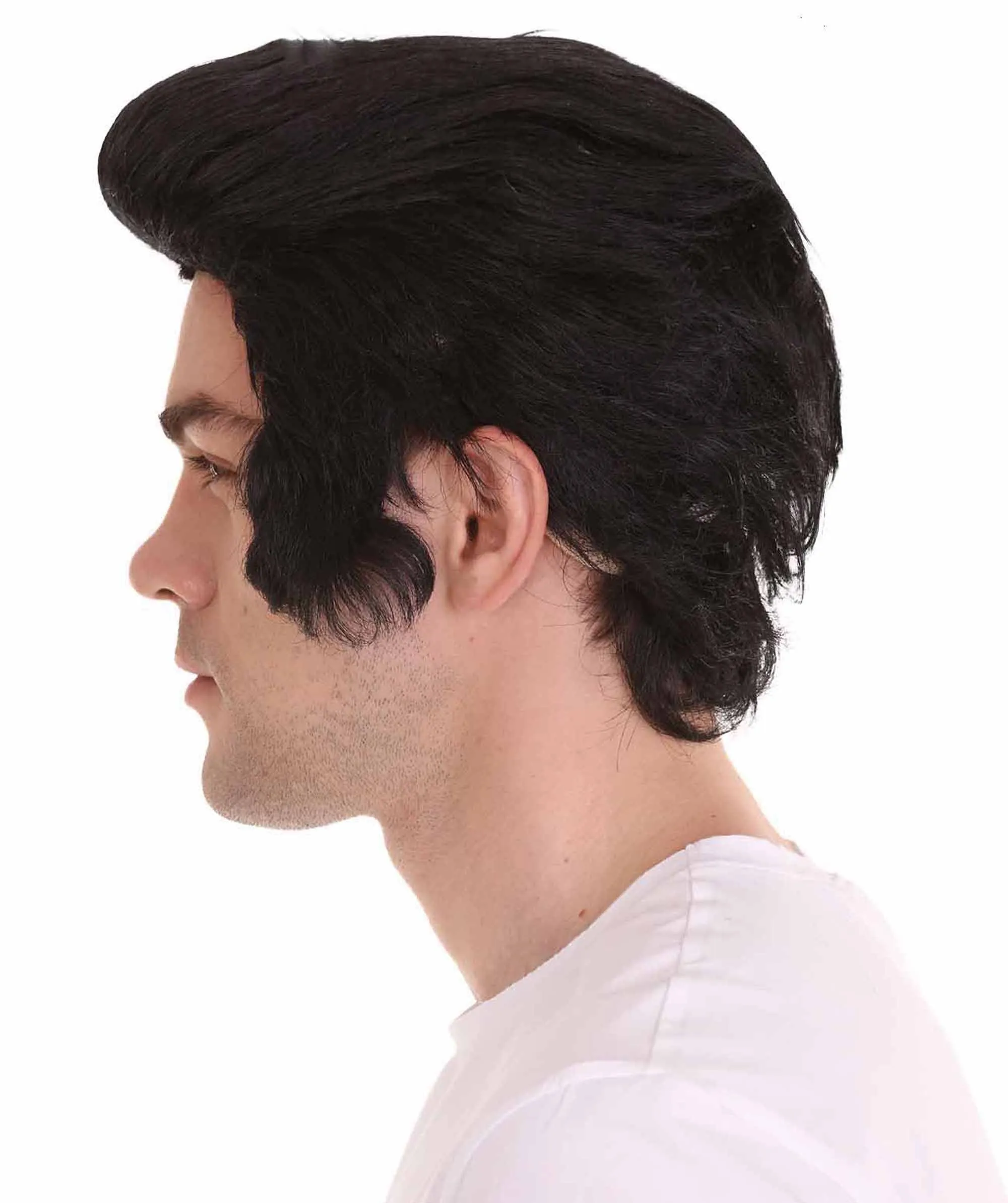 Men Fashion Cosplay Black Wig | Premium Breathable Capless Cap