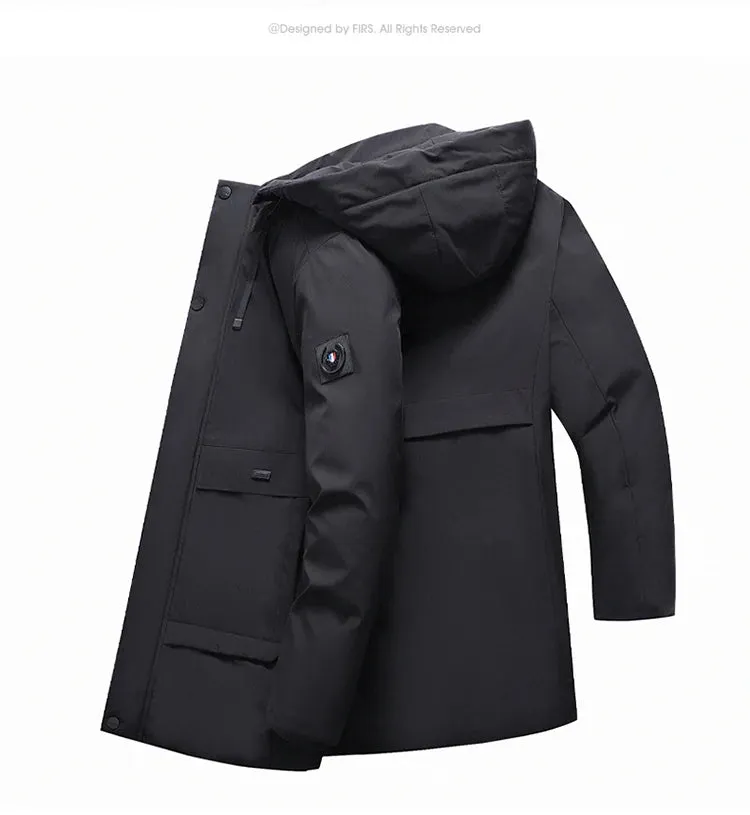 Men Outwear Brand Casual Hat Waterproof Thick Warm Parka Men Winter Outdoor Jet Ski Snow Warm Parkas Jacket Coat Men