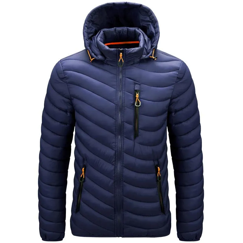 Men's Casual Lightweight Hooded Detachable Padded Jacket 57157015L