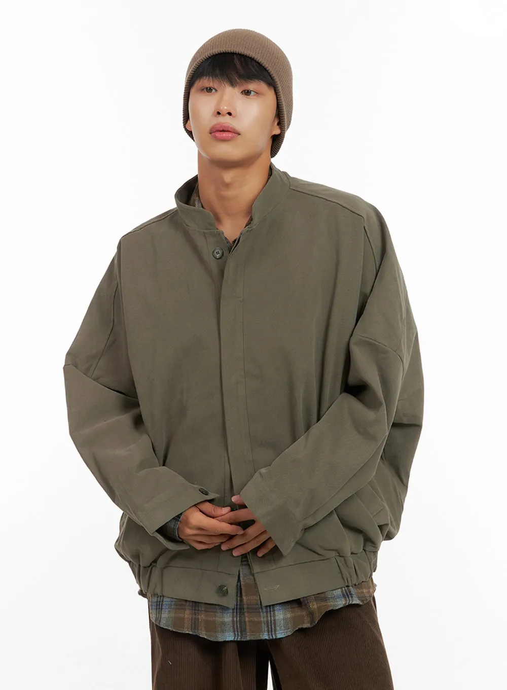 Men's Cotton Buttoned Cargo Jacket IS419