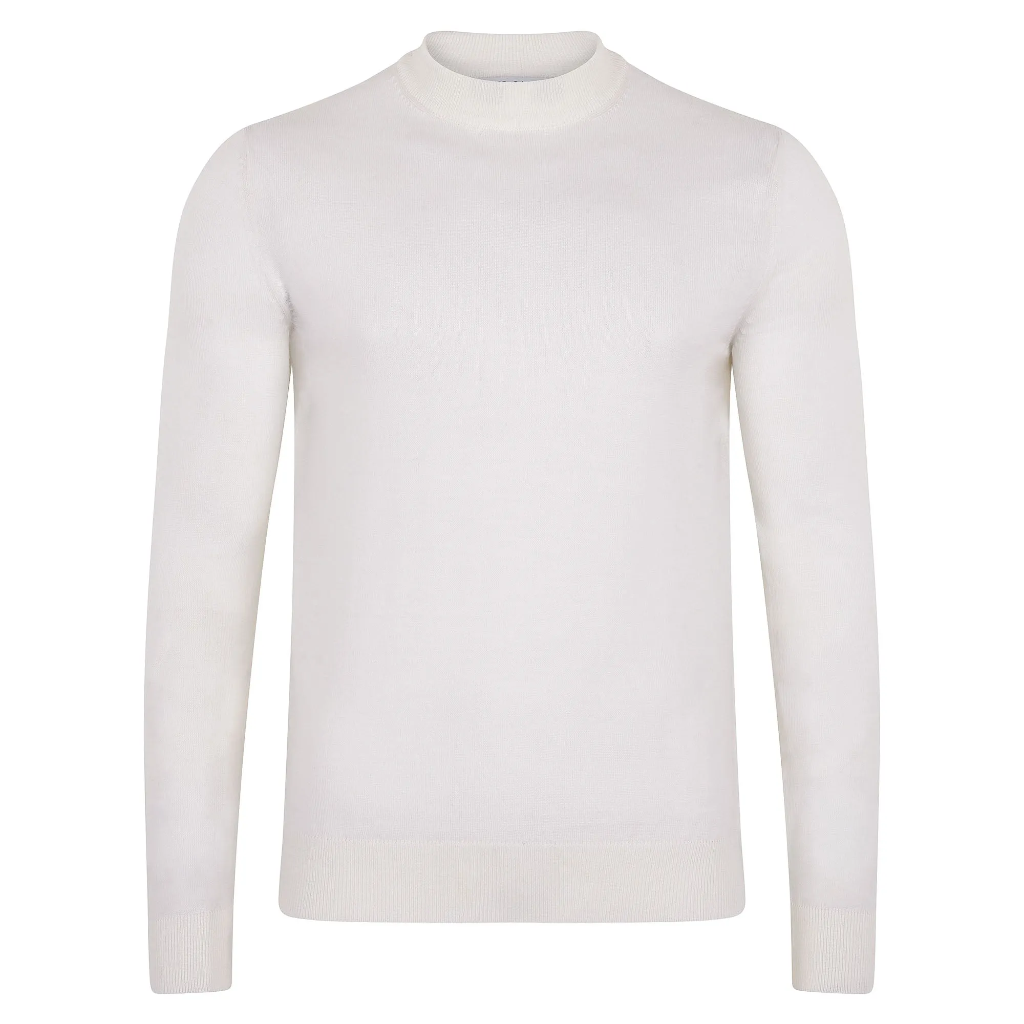 Mens Extra Fine Merino Narrow Mock Turtleneck Jumper