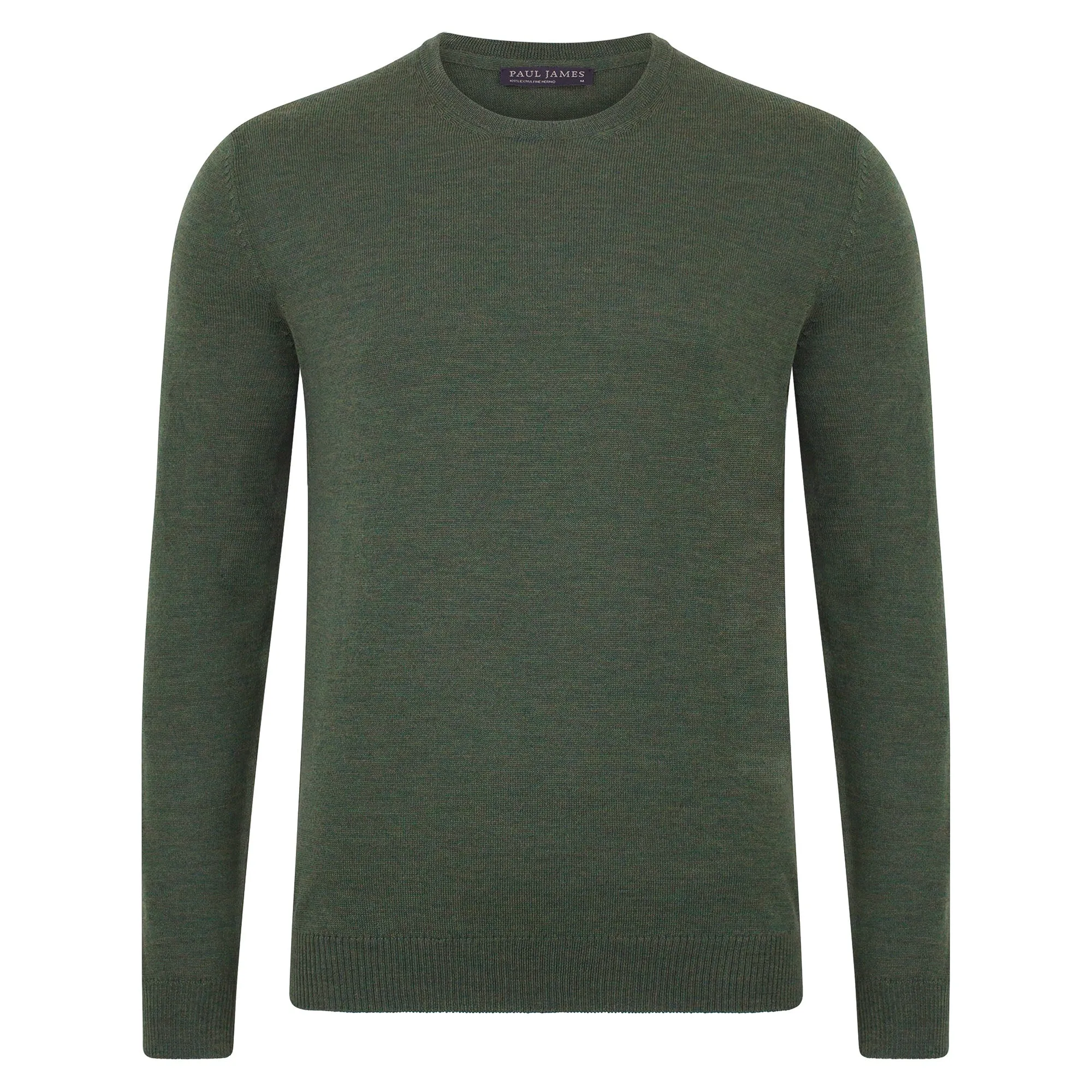 Mens Extra Fine Merino Wool Crew Neck Jumper