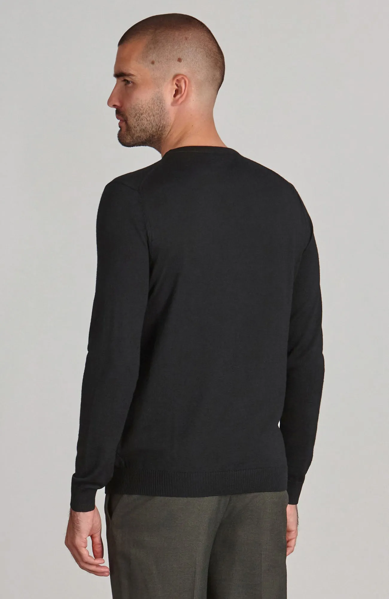 Mens Extra Fine Merino Wool Crew Neck Jumper