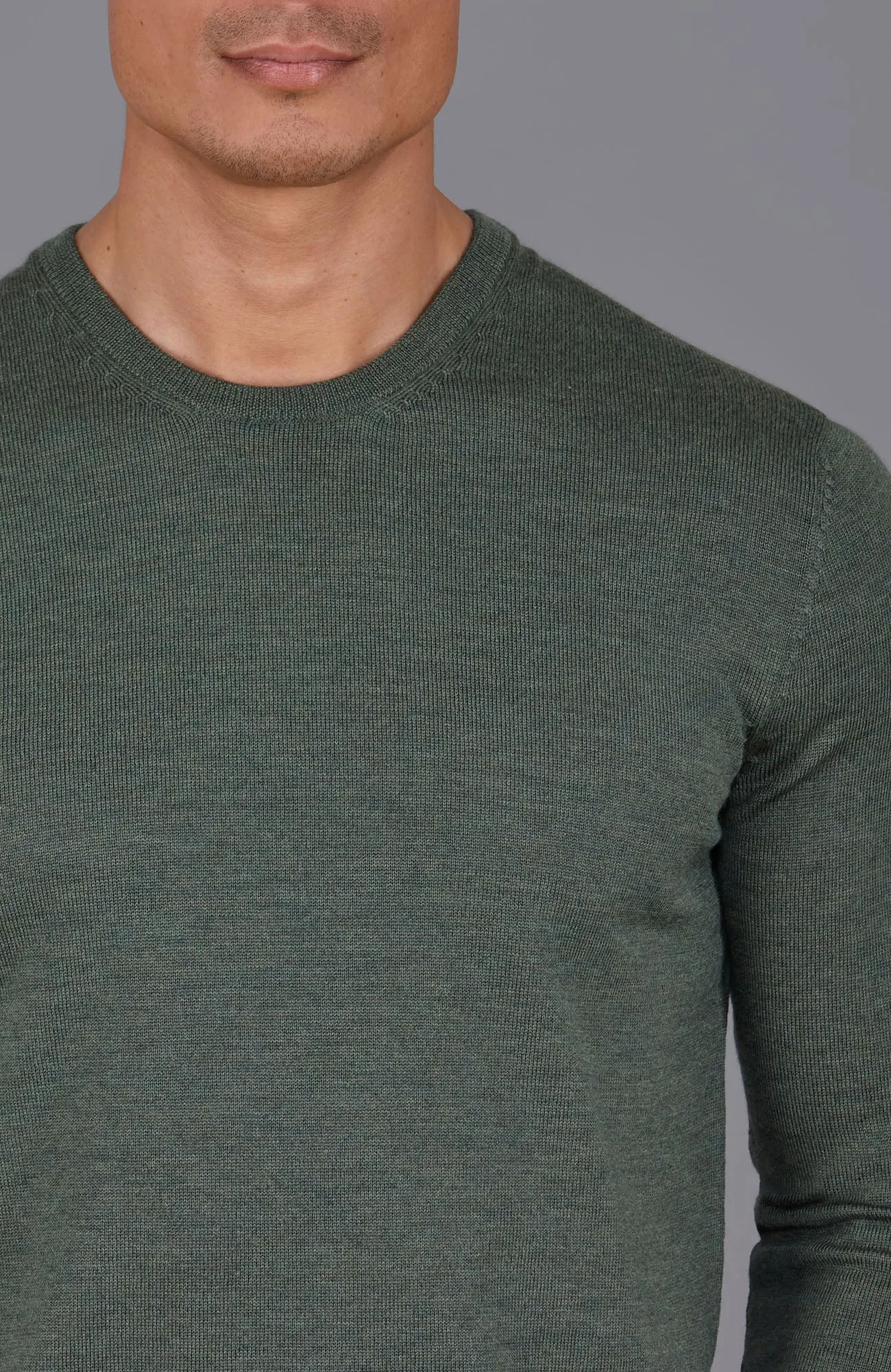 Mens Extra Fine Merino Wool Crew Neck Jumper