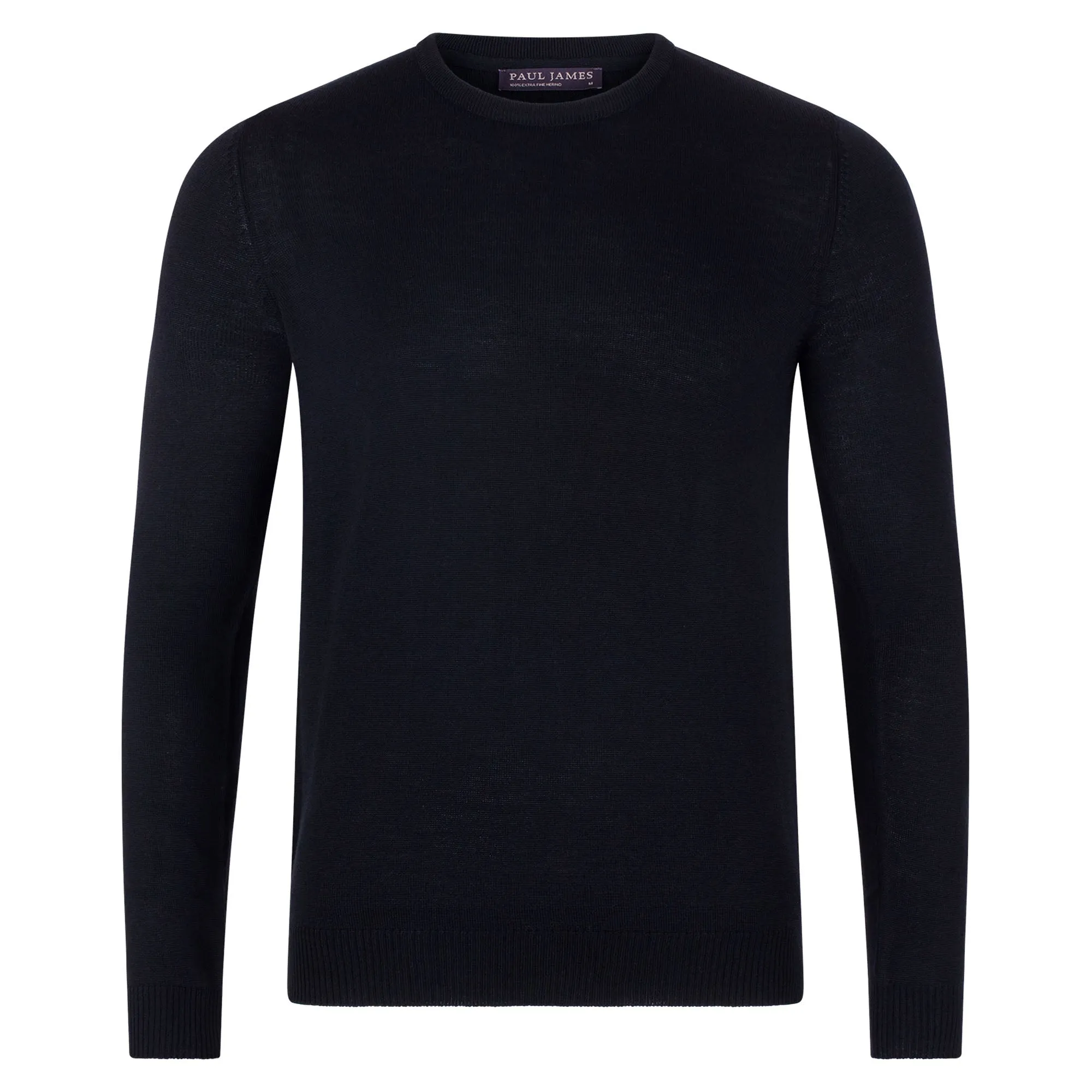 Mens Extra Fine Merino Wool Crew Neck Jumper